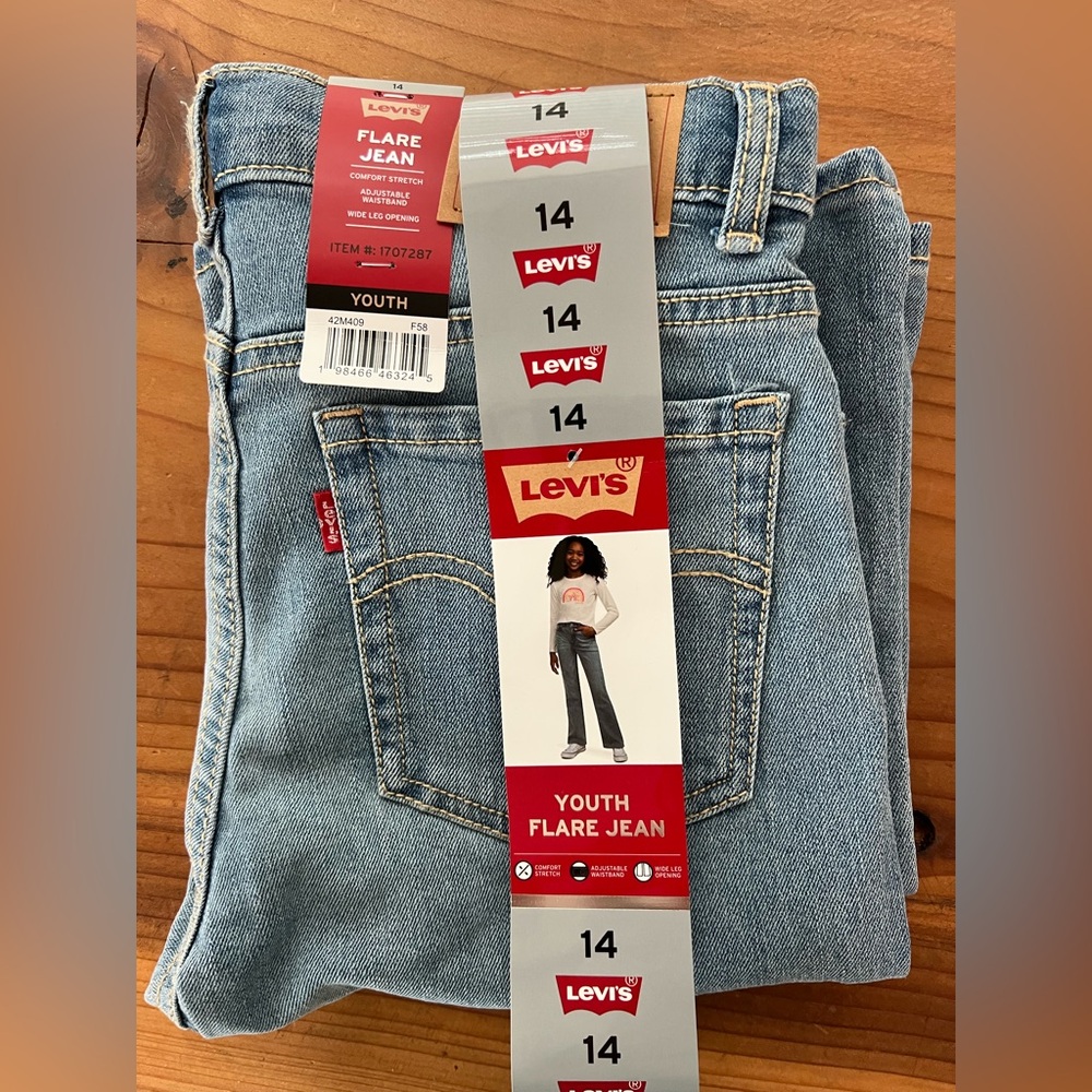Levi's Girl’s Blue Flare Jeans NWT